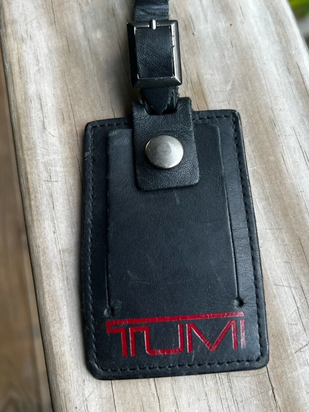 Leather Tumi Luggage Tag